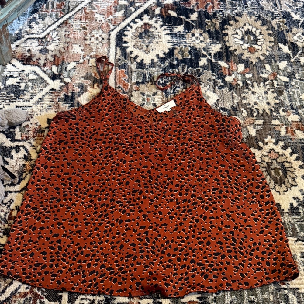 entro Rust Leopard-Print Spaghetti-Strap Cami